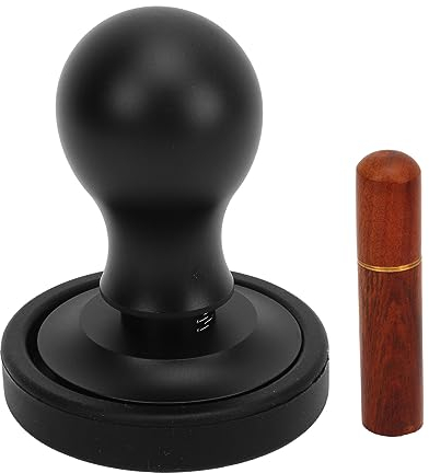 Espresso Tamper and Stirrer Set,Calibrated Spring Loaded Hand Tamper Stainless Steel Base,Base with Scale Spring Loaded Calibrated Tamper Distribution Tool for Cafe Home
