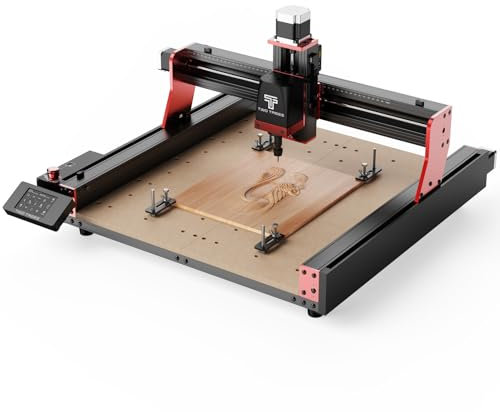CNC Fräsmaschine TTC450 Pro, CNC-Tischgraviermaschine, 90% vormontiert CNC Fräse für Holz, Acryl, Metall, Unterstützung 4. Achse Rotationsmodul, Arbeitsbereich 460 x 460mm