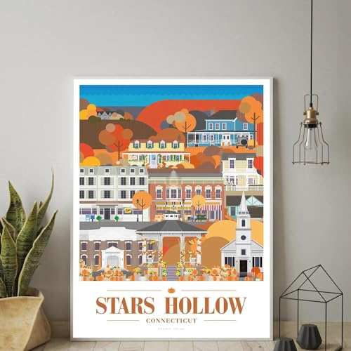 SHINERING Abstrakte Poster Und Drucke Stars Hollow Inspirierte Mädchen Leinwand Malerei Wandkunst Bild Für Wohnzimmer Wohnkultur A1 50X70Cm Kein Rahmen