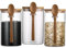 Hylruu Lot de 3 bocaux de conservation ronds en verre borosilicate avec couvercle et cuillère - 750 ml