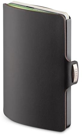 Audi 3152401300 Kartenetui Wallet Geldbörse Etui Geldscheinklammer, mit Ringe Logo, schwarz