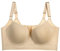 Push-Up-BH für Damen, lässig, modisch, ohne Bügel, verstellbar, V-Ausschnitt, gepolstert, BH, Dessous, Push-Up, BH, Sport-BH, beige, G
