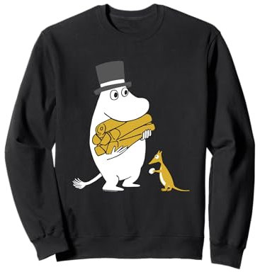 Moomin Moominpappa Herbst tragen Holzscheite Sweatshirt