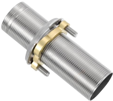 sourcing map Faucet Mount Extension Shank 4x 1.25 Stainless Steel Pipe Faucet Extension Nipple Locknut Kit Extension Threaded Lengthen Fixed High Foot with Nut and Gasket Faucet Fittings