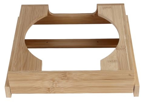 Natudeco 10 Inch Paper Plate Dispenser Under Cabinet Paper Plate Holder Kitchen Counter Vertical Plate Holders for 10 Inch Paper Plates