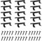 15 Pcs Wall Mount Fit for Any Lego Speed Champions Sets, Wall Bracket for Lego Speed of Champions Brick Cars with a Base for The Pilot/Figure, Display Collectible Cars by Wheels on Wall, Black