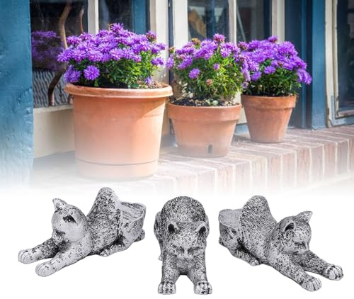 JOROBURO 3pcs Resin Flower Pot Feet, Animal Figures Plant Pot Feet Animal Statues Plant Pots Risers Holder Elevator, Feet Planter Risers Flower Pot Holder Elevator for Indoor Outdoor