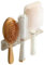 Haarbürstenhalter, 2 Stück, transparenter Haarbürsten-Organizer mit 3 Löchern, Wandmontage, selbstklebender Haarbürstenhalter-Organizer, wasserdichter Haar-Werkzeug-Organizer für Badezimmer, Haarbürst