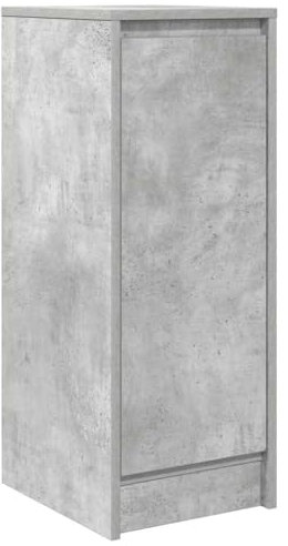 vidaXL sideboard concrete grey-engineered wood storage side cabinet with flexible door-modern 29.5x34x76cm
