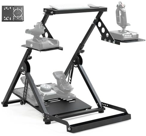 Anman Foldable Racing Flight Sim Stand Fit for Logitech G29 G920 G923/Thrustmaster T150 Hotas Warthog/Fanatec CSL DD, Electronic equipment not included
