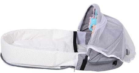 PERSELOSO Couffin Pliable pour Moustiquaire Respirante Et Design Lavable Lit De Voyage Pratique Nés Et Âge