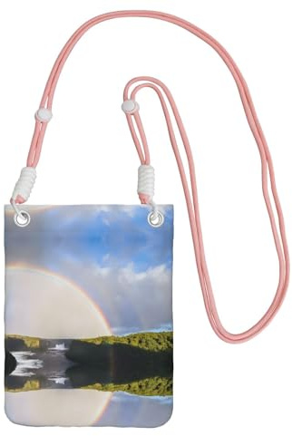 ESNAIUVCD Niagara Falls Print trägt eine Handytasche diagonal, Crossbody-Tasche, geeignet zum Tragen von Handywechsel, etc, rose, Einheitsgröße