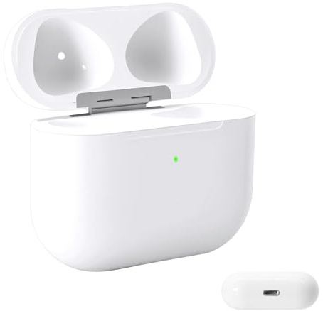 Gbformat Kabelloses Ladecase Kompatibel mit AiPods3. Generation mit Bluetooth Pairing Sync Button, Wireless Charging Case Original Ersatz Replacement Nur Case