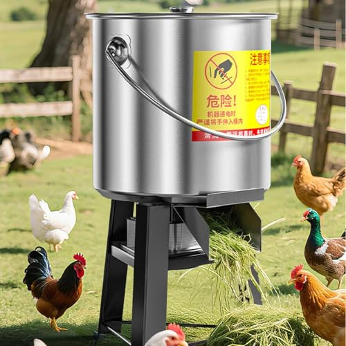 XDLYWUZIQ Procesadora De Alimentos para Aves Y Trituradora con 4 Cuchillas, 50–120 Kg/H. Picadora Multifuncional De Verduras para Granjas, Ganadería Y Ganadería. 1000W