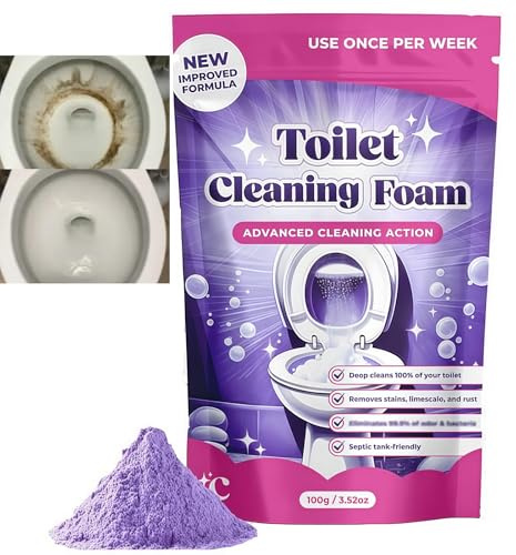 Heavy Duty Toilet Cleaner Tablets, Foaming Powder Descaler & Limescale Remover, Strong Stain Remover for Toilet Bowl, Removes Stains in 20 Minutes, Powerfully Removes Limescale & Urine Scale