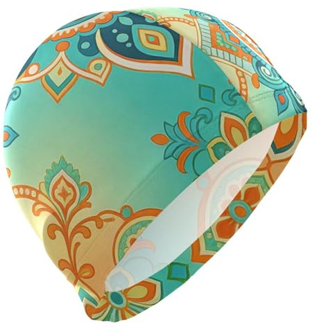 Boho-Retro-Duschhaube, einfach, für Anfänger, kurzes Haar, wasserdichte Badekappe für Männer, Haarschutz und Reduzierung des Wasserwiderstands, Gorro para Nadar