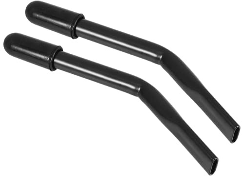 OSOLADY 2pcs Wheelchair Brake Handle Extenders with Black Caps, Iron Material for Enhanced Flexibility and Extended Design, Suitable for Transport and Power Wheelchairs
