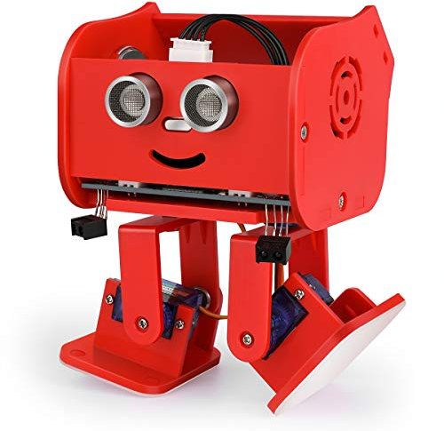 ELEGOO Progetto Arduino Kit Robot Biped Arduino di Pinguino Bot con Tutorial di Assemblaggio, Kit STEM per Hobbisti, Giocattoli STEM per Bambini e Adulti (Rosso)