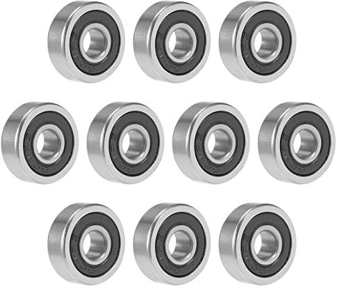 sourcing map 10STK Rillen Kugellager 604-2RS 4x12x4mm Doppelt Abgedichtet GCr15 Lager