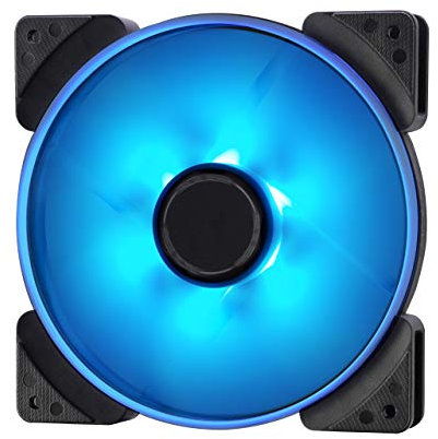 Fractal Design Prisma SL-14 – 140mm Silent Computer Fan -Six blue vibrantly coloured LEDs - Optimized for Silent Computing - LLS-Bearings - TripWire Technology - Blue (Single)