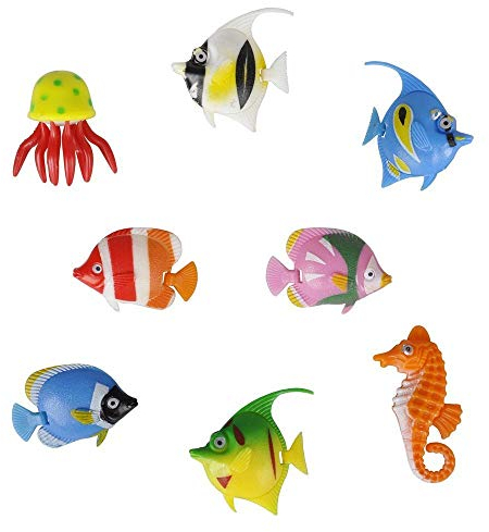 EPRHY Künstliche Kunststoff-Lampe, für Aquarien, Tropische Fische, Quallen und Seepferdchen, 8 Stück