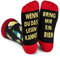 Lavley Wenn Du Das Lesen Kannst Bring Mir Bier Lustig Socken für Frauen und Männer Weihnachtsgeschenke Lustig