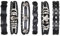 flintronic Pulsera de cuero, 6 piezas, ajustable, punk, trenzada, para hombres y mujeres, pulsera de cuerda, brazaletes vintage, serie envolvente, 18 centimeters, Cuero
