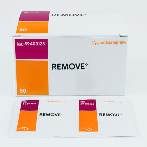 REMOVE Adhesive Remover Wipes – Pack of 50 | With Moisturising Aloe Vera | Gentle Removal of Tapes, Dressings & Residue (New Zoff)