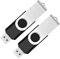 2 Pack 64GB USB Flash Drive USB 2.0 Thumb Drives Jump Drive Fold Storage Memory Stick Swivel Design - Black