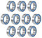 sourcing map 10STK MR117-2RS Kugellager Rillenkugellager Bearing Skateboard Bearings Rollenlager Skateboard Kugellager Doppelt Abgedichteter Chromstahl Z2 ABEC 7 mm x 11 mm x 3 mm