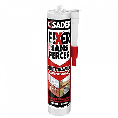 Colle mastic multi-travaux Fixer Sans Percer blanc SADER