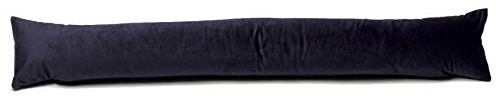 Classic Home Store Velvet Draught Excluder French Patio Door Extra Long Soft Draft Stopper 4ft (Navy)
