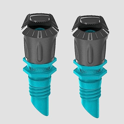 Bewässerung 2X Gardena Sprühdüse 180° Zubehör für das Micro-Drip-System 4,6 mm (3/16) Schlauch Adapter (2X Sprühdüse 180°)