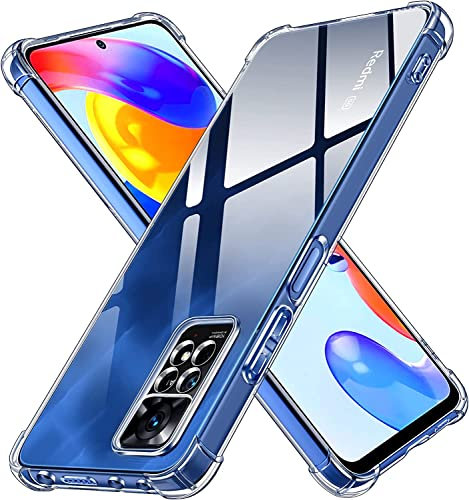iVoler Funda para Xiaomi Redmi Note 12 Pro 4G / Redmi Note 11 Pro 4G / 5G / Redmi Note 11E Pro, Carcasa Antigolpes Transparente con Cojín Esquina Parachoques, Suave TPU Silicona Caso Anti-Choques Case