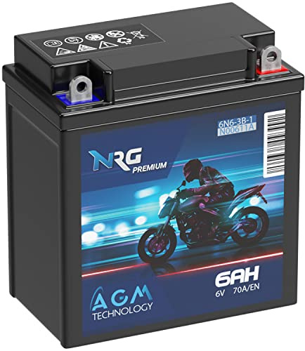 NRG 6N6-3B-1 AGM Roller-Batterie 6V 6Ah 00611 CB 125 SL DT 175 400 XL