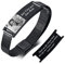 Personalisierter Papa ID Armband - Edelstahl Stilvolles Schwarzes Mesh Armband Mit Individueller FotoText Armband Für Papa, Armband mit versteckter Nachricht, Geschenk zum Vatertag von Sohn, Tochter
