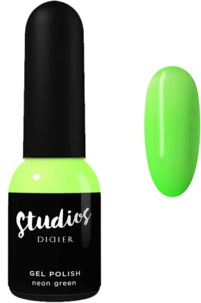 Didier Lab - Premium Gel Nail Polish Studios - Neon Green - Gel Nail Varnish - Nail Art - Long-Lasting High Gloss Wear - Easy to Apply - Gel Nails - Rich Pigment - UV/LED - Chip Resistant