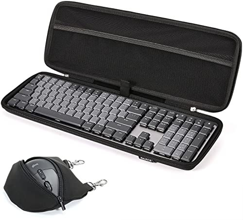 RAIACE Hard Storage Case Compatible with Logitech MX Mechanical Wireless Illuminated Performance Keyboard. (Case Only) - Black