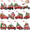 KATELUO Weihnachten Holz Ornamente, 24 Stücke Weihnachten Rot LKW Ornamente, Anhänger Holz Weihnachten, Weihnachtsanhänger Holzm, Weihnachtsbaum Anhänger, für Weihnachtsfeier Dekor