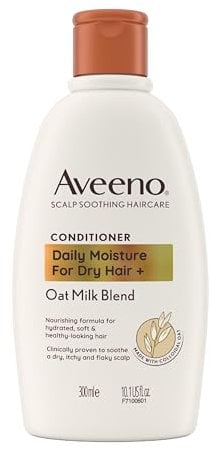 Aveeno Scalp Soothing Haircare Daily Moisture Conditioner, Oat Milk Blend, for Dry Hair, Soothes Dry, Itchy & Flaky Scalp, Clinically Proven, Sulfate Free, 300ml