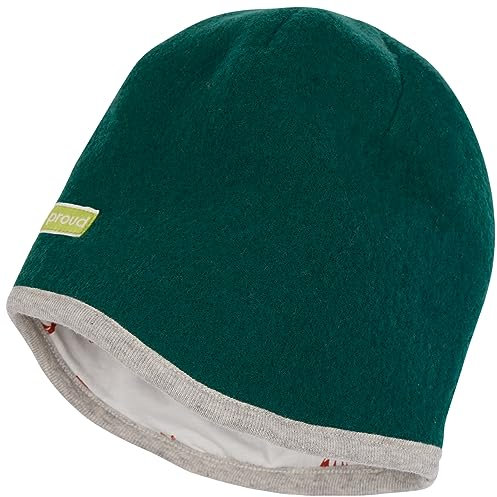 loud + proud Unisex Kinder Lt2 Wollfleece, GOTS Zertifiziert Beanie-Mütze, Bottle, 42-44 EU