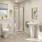 Hydrolux® 800mm Bifold Folding Shower Door Screen Shower Enclosure for Wet Room Cubicle Enclosures, 4mm Toughened Safety Glass Space Saving, Polished Chrome
