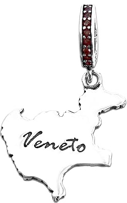 Charm Region Venetien Italien Venedig Verona Souvenir Anhänger Silber 925 – Les Folies für Pandora, Sterling-Silber, Zirkonia
