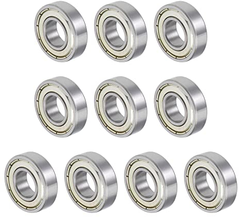 QUARKZMAN R8ZZ 1/2x1-1/8x5/16 Kugellager x 10Stk. Kohlenstoffstahl für Maschinen und Werkzeuge Doppelt staubdicht