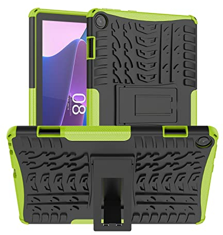 Dlahaby Funda para Lenovo Tab M10 3rd Gen 10.1 pulgadas 2022, PC duro y silicona TPU con función atril para Lenovo Tab M10 (3ª generación) TB-328FU/TB-328XU tableta, verde