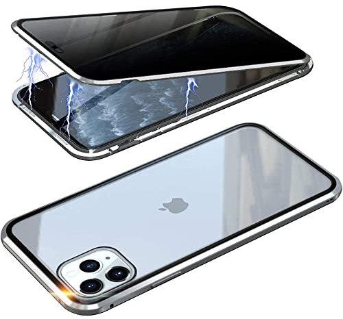 DENUVI Coque de téléphone en Verre trempé 360° pour iPhone 13 11 Pro Max 12 Mini XS X XR 7 8 6 6S SE 2020 Accessoires, Rouge, pour iPhone 7 et 8