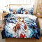 XSLGOGO Sword Art Online Bettwäsche-Set 3-teilig Sword Art Online Drucke Bettwäsche-Set Anime Bettbezug und Kissenbezüge Bettwäsche-Set