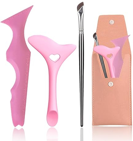 RYMAUP® 3 pennelli riutilizzabili in silicone per eyeliner e sense, protezione per mascara, strumento multiuso per il trucco degli occhi, applicatore per eyeliner