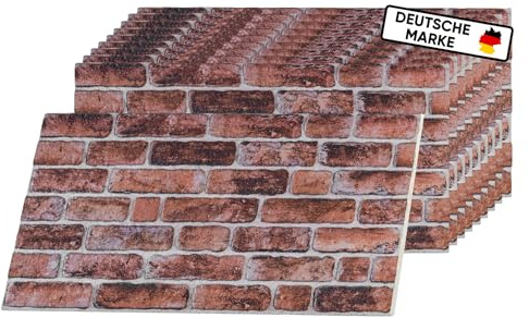 AS Country Stone® Wandpaneele Steinoptik - 3D Effekt - Wandverkleidung Steinoptik für Küche, Wohnzimmer, Innen- und Außenbereich - Steinoptik Styropor - 3D Wandpaneele - Akustikpaneele I ST106 |