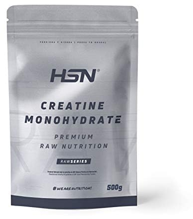 HSN Creatina Monohidrato en Polvo + SHAKER ACERO INOXIDABLE | Sin Sabor 500 g = 143 Tomas por Envase | 100% Monohidrato de Creatina Micronizada Máxima Pureza Sin Añadidos Libre de Contaminantes